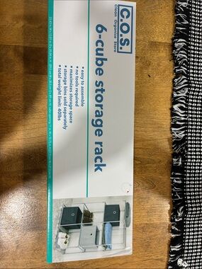 6-Cube Storage Rack – White